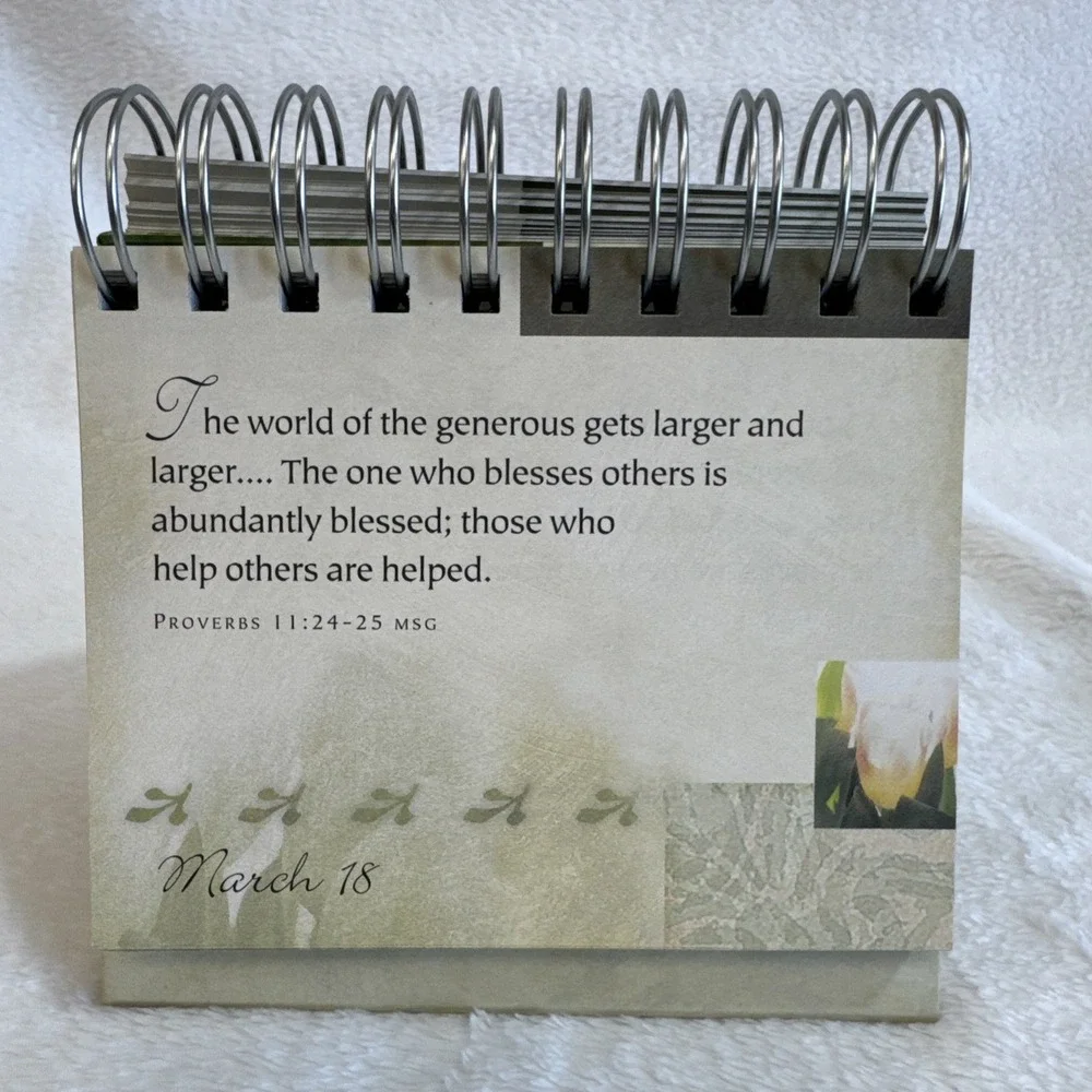 DaySpring Promises & Blessings Perpetual Flip Calendar Scripture Verses DS 16766
